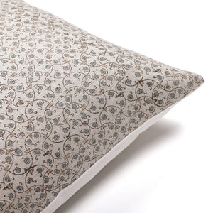 Upper corner of Beatrice pillow cover.