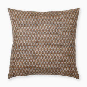 Brown pillow with white flowers - the Emery Pillow Cover from Colin + Finn