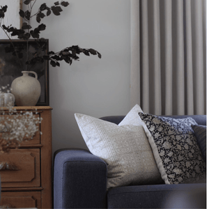 Karina and Edina on a blue couch