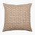 Bardot pillow cover by Colin and Finn. burlap brown with horizontal white woven stripes