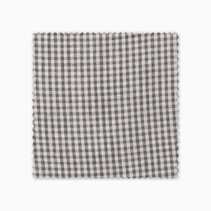 Caldwell fabric swatch from Colin and Finn. Black and white gingham
