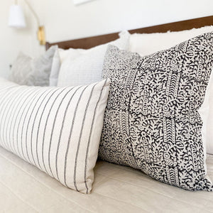 Side view of Madison and Winston oversized lumbar pillow covers.