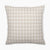 Colin and Finn's Copeland Pillow Cover showcased in a flat lay on a white background, featuring a subtle small plaid design in cream and taupe hues.