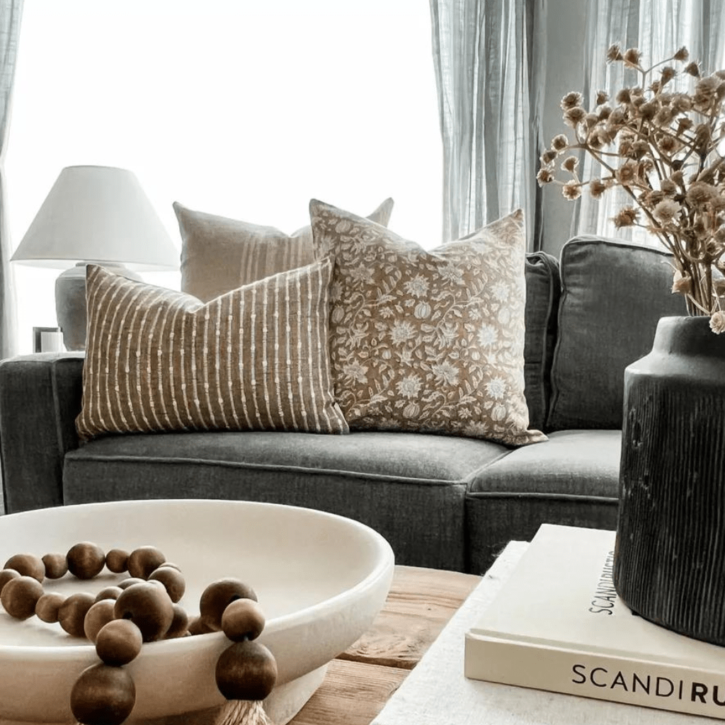 Bardot Lumbar Pillow Cover in Burlap Colin and Finn