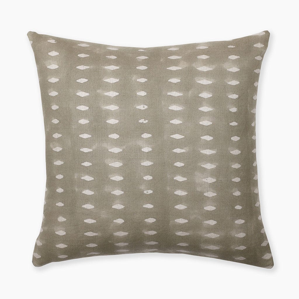 Colin and Finn's Lee Pillow Cover displayed flat on a white background, showcasing its serene blend of olive and gray hues