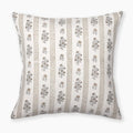Cream floral and striped pillow cover - the Leighton from Colin + Finn 