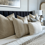 Neville Sand, Elain, Copeland, Darcy, Eloise, and Logan Lumbar pillows from Colin + Finn