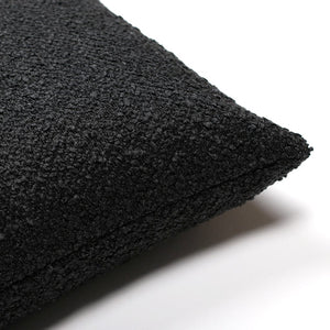 Corner of the black Onyx pillow cover from Colin + Finn 