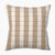 Prescott pillow cover from Colin and Finn with ivory, brown, and taupe stripes.
