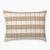 Prescott lumbar pillow cover showing the brown, ivory, and taupe stripes on the standard lumbar.