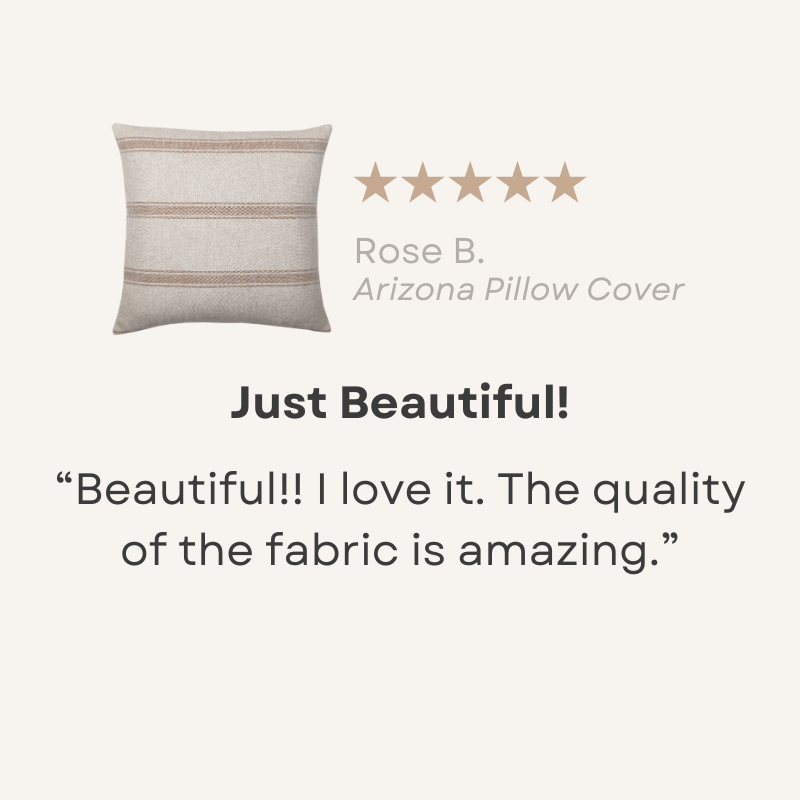 Arizona pillow cover is beautiful! The quality of the fabric is amazing. 5 stars!