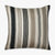 The Benedict pillow cover with black and tobacco color woven stripes from Colin and Finn