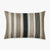 The Benedict lumbar pillow cover with black and tobacco color woven stripes from Colin and Finn
