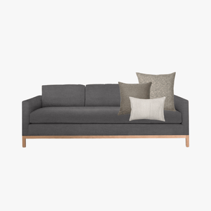 Dark gray sofa mockup photo with Bernard pillow combination.