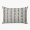 Blaine pillow cover from Colin and Finn. Flax color linen with blue-grey chevron arrows