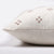 Side of Dara pillow cover showing invisible zipper.