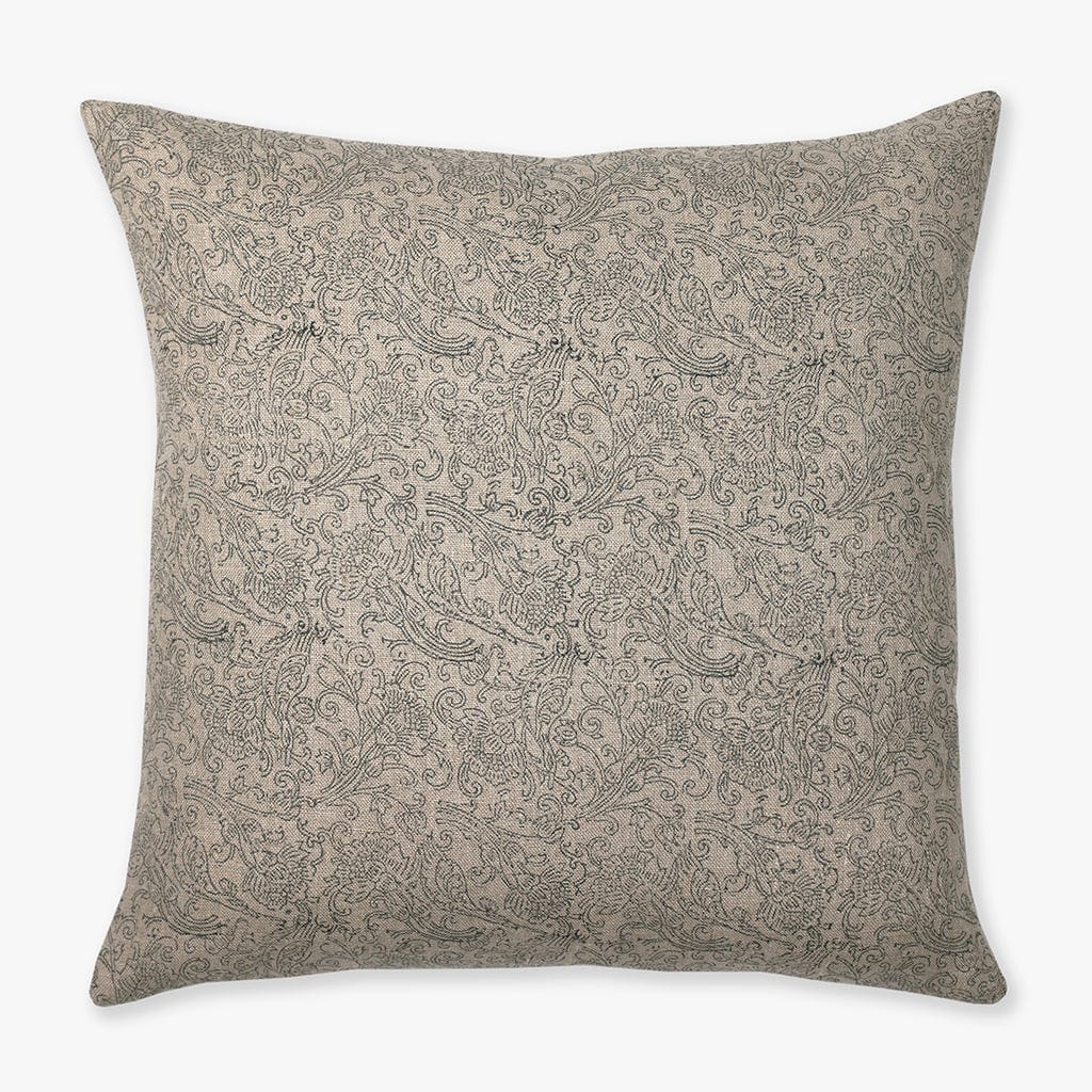 Fitz pillow cover with a black outline floral print from Colin and Finn