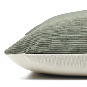 Side-view of Griffin pillow cover from Colin and Finn on a white backdrop.