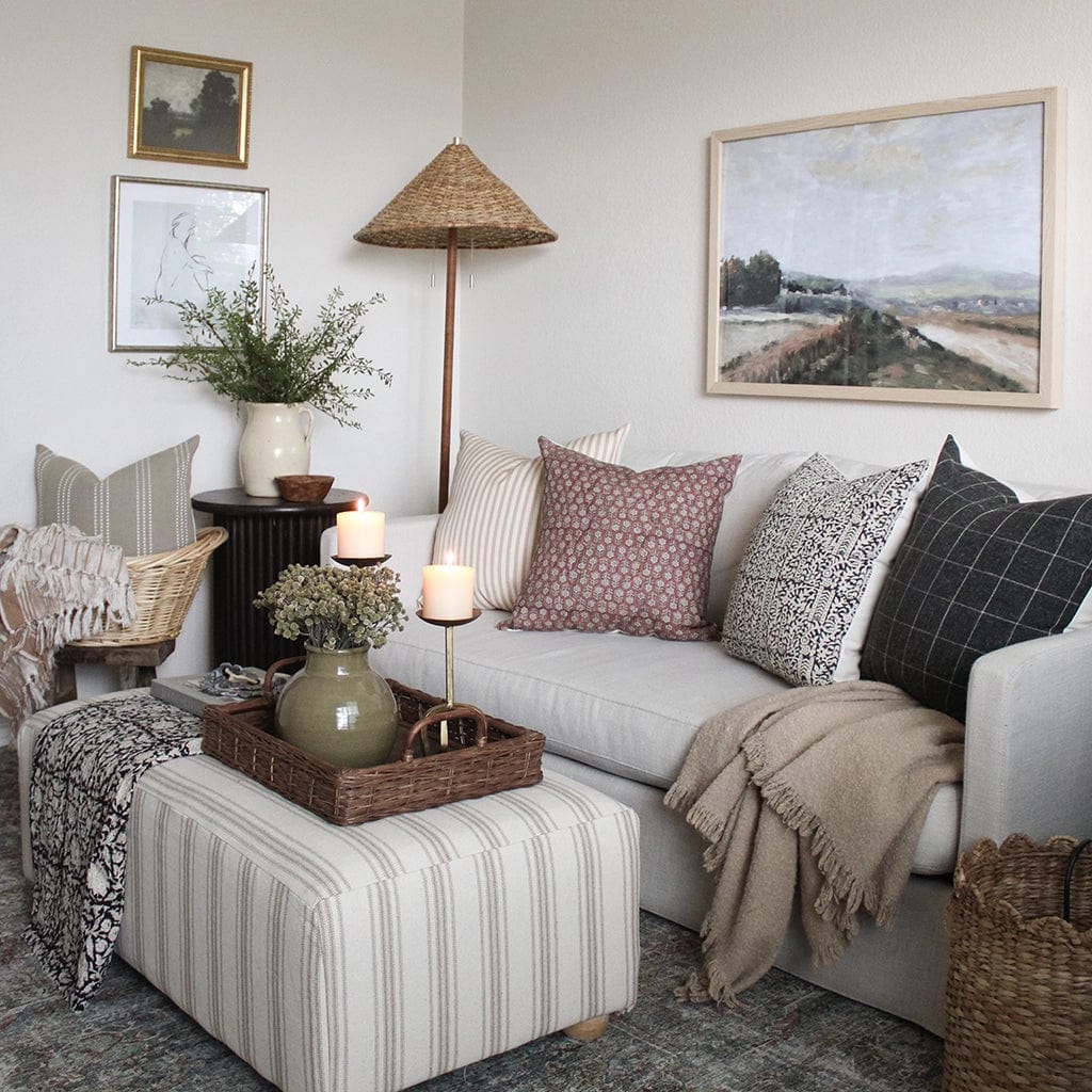 Neutral Throw Pillow Combinations for White and Gray Sofas - Room