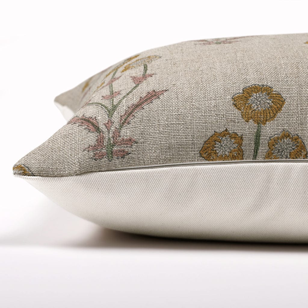Side view of Remington pillow cover showing invisible zipper.
