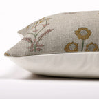 Side view of Remington pillow cover showing invisible zipper.