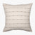 Rory pillow cover from Colin and Finn showing ivory cotton with rust horizontal stripes. 
