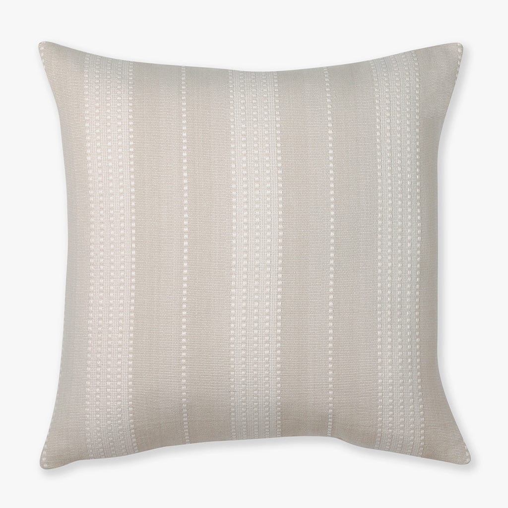 Sadie pillow cover from Colin and Finn. An oatmeal cotton with handwoven white stripes.