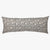 Sawyer long lumbar pillow cover featuring gray blockprint floral design from Colin and Finn