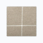 Wesley swatch showing beige and white large plaid.