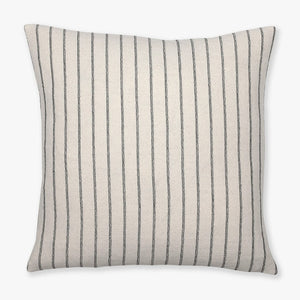 Winston pillow cover from Colin and Finn with black vertical threaded lines.